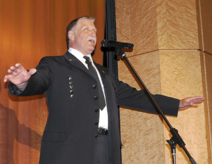 Walter Hüßhoff bei dem Musical König von Zeche